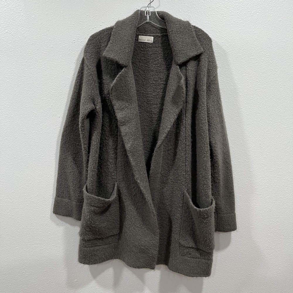 BECOOL Wide Collar Knit Sweater Cardigan Jacket Coat M/L
